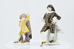 Meissen - Dottore Boloardo und Harlekin aus der Commedia dellArte, 75074-23, Van Ham Kunstauktionen