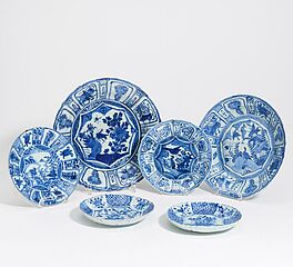 Vier blauweisse Kraak-Teller, 64493-55, Van Ham Kunstauktionen