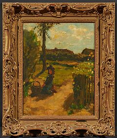 Wilhelm de Zwart - Maedchen im Garten, 70335-21, Van Ham Kunstauktionen
