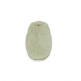 Amulett zum Anhaengen mit Reihern und Inschrift, 66692-9, Van Ham Kunstauktionen