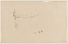 Carl Spitzweg - Zwei Zeichnung: Armstudie und Straßenszene, 82290-5, Van Ham Kunstauktionen