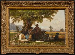 Hermann Corrodi - Italienische Hirtenfamilie in der Campagna, 75123-1, Van Ham Kunstauktionen