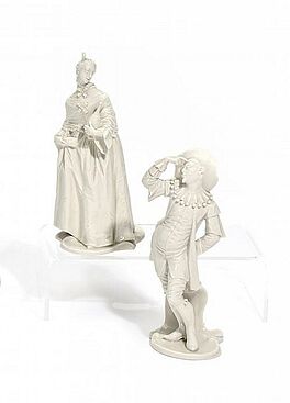 Nymphenburg - Dottore und Donna Martina aus der Commedia dellArte, 56180-5, Van Ham Kunstauktionen