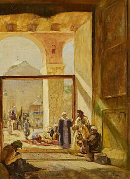 Gustav Bauernfeind - Der Vorhof der Omaijaden Moschee in Damaskus, 59983-7, Van Ham Kunstauktionen