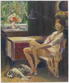 Christoph Blawert - Frau mit Hund, 67018-6, Van Ham Kunstauktionen