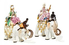 Meissen - Sultan und Sultanin auf Elefanten, 57060-34, Van Ham Kunstauktionen