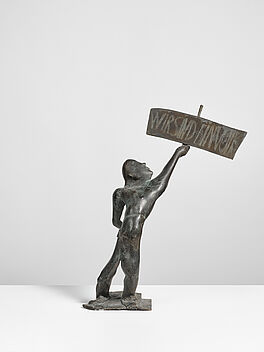 Waldemar Otto - Demonstrant mit Plakat I (12.4.09), 80100-601003, Van Ham Kunstauktionen