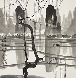 Zwei Haengerollen Reisfelder in Guilin bzw Herbstlandschaft, 65308-8, Van Ham Kunstauktionen