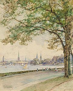 Edward Harrison Compton - 14 Aquarelle mit Stadtansichten, 76858-24, Van Ham Kunstauktionen