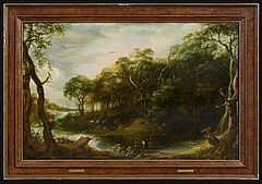 Adriaen van Stalbemt - Bewaldete Flusslandschaft mit Tobias und dem Engel, 300012-6, Van Ham Kunstauktionen