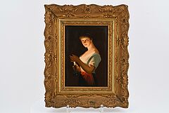 Deutschland - Porzellanbild einer jungen Frau, 70216-40, Van Ham Kunstauktionen