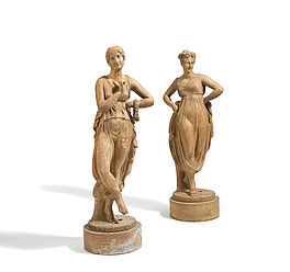Italien - Zwei grosse Figuren junger Taenzerinnen, 76254-2, Van Ham Kunstauktionen