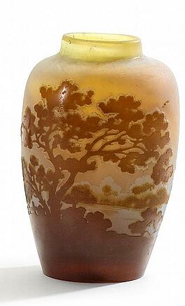 Emile Galle - Kleine Vase mit Seenlandschaft, 56049-33, Van Ham Kunstauktionen