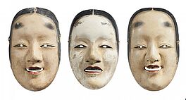 Drei Masken zur Darstellung junger Frauen, 61279-3, Van Ham Kunstauktionen