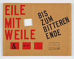 Lawrence Weiner - Eile mit Weile  bis zum bitteren Ende, 79317-7, Van Ham Kunstauktionen