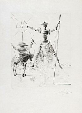 Salvador Dali - Don Quichotte et Sancho Panca, 56992-10, Van Ham Kunstauktionen