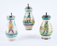 Gruppe von drei Birnkrügen, 81740-12, Van Ham Kunstauktionen