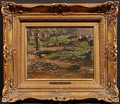 Hugo Mühlig - Kuhhirten am Waldrand bei Grafenberg, 81038-1, Van Ham Kunstauktionen