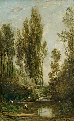 Charles Francois Daubigny - LEtang aux Herons, 81908-1, Van Ham Kunstauktionen