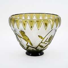 Daum Freres - Grosse Art deco Schale mit Papageien, 81551-16, Van Ham Kunstauktionen