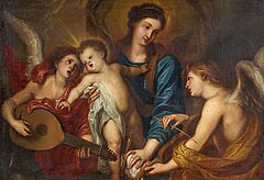 Italienischer Meister - Madonna mit dem Jesuskind und musizierenden Engeln, 56943-1, Van Ham Kunstauktionen