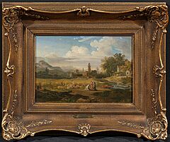 Orientalische Landschaft mit Bäuerinnen bei der Heuernte, 81286-2, Van Ham Kunstauktionen