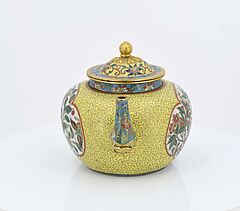 Paar Cloisonne Teekaennchen, 73676-4, Van Ham Kunstauktionen