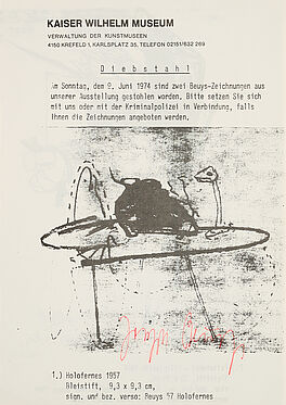 Joseph Beuys - Diebstahl, 81305-18, Van Ham Kunstauktionen