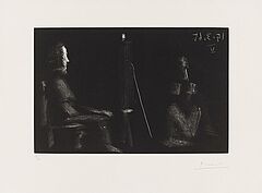 Pablo Picasso - Peintre au repos avec modele assis en tailleur, 55831-3, Van Ham Kunstauktionen