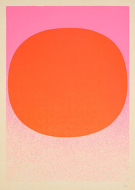 Rupprecht Geiger - Variation Runde Farbe II leuchtrot warm mit Spritzer auf rosa kalt, 81462-3, Van Ham Kunstauktionen