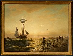 Eduard Hildebrandt - Anlandende Fischerboote im Abdendlicht, 76689-2, Van Ham Kunstauktionen
