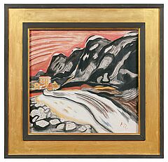 Franz Radziwill - Landschaft mit Gebirge Hohes Elbufer bei Blankenese, 81131-1, Van Ham Kunstauktionen