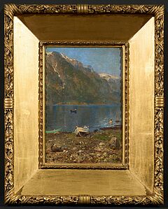 Ivan Ivanovic Endogurov - Fjordlandschaft mit Badenden, 75296-1, Van Ham Kunstauktionen