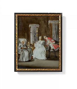 Deutschland - Hinterglasgemaelde mit Rokokogesellschaft, 80113-3, Van Ham Kunstauktionen