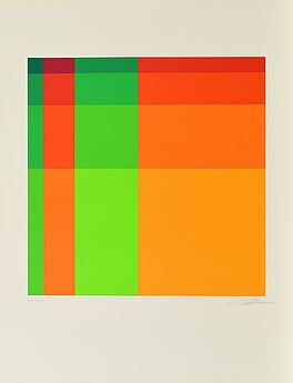 Richard Paul Lohse - Diagonal-Vertikal-Horizontal Progression von gelbroten und gruenen Reihen, 63816-22, Van Ham Kunstauktionen