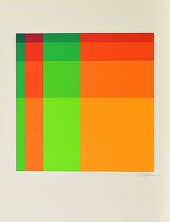 Richard Paul Lohse - Diagonal-Vertikal-Horizontal Progression von gelbroten und gruenen Reihen, 63816-22, Van Ham Kunstauktionen