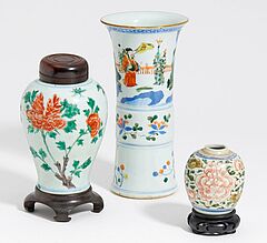 Gu-Vase und zwei kleine Vasen, 64493-41, Van Ham Kunstauktionen