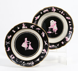 KPM - Zwei Teller mit Kindermotiven, 75074-5, Van Ham Kunstauktionen