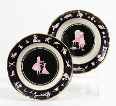 KPM - Zwei Teller mit Kindermotiven, 75074-5, Van Ham Kunstauktionen