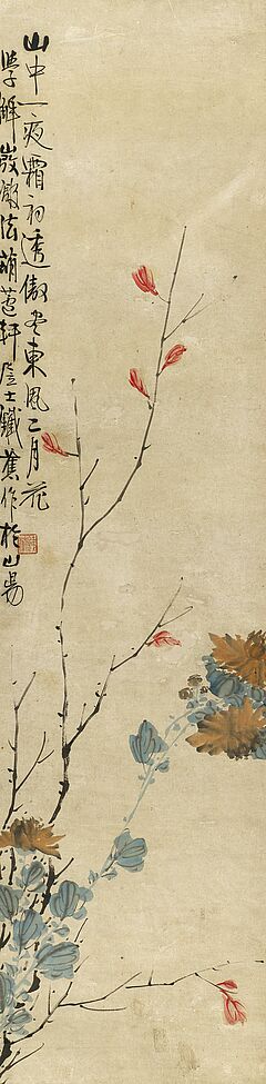 Drei Malereien mit Blumen und Pflanzen, 67001-8, Van Ham Kunstauktionen