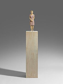 Stephan Balkenhol - Frau in violettem Kleid, 66987-1, Van Ham Kunstauktionen