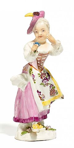 Meissen - Maedchen mit Blume, 60708-10, Van Ham Kunstauktionen