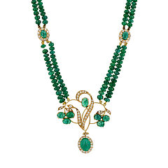 Emerald-Diamond Necklace, 81577-1, Van Ham Kunstauktionen