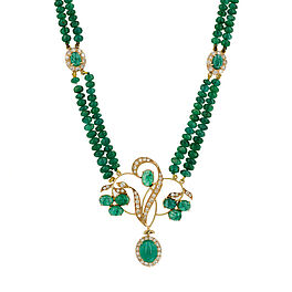 Emerald-Diamond Necklace, 81577-1, Van Ham Kunstauktionen