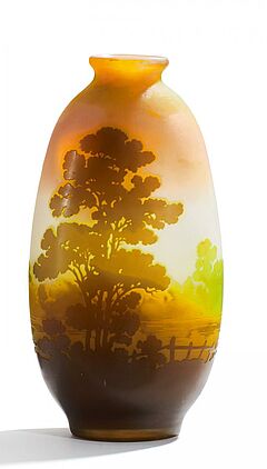 Emile Galle - Vase mit Auenlandschaft, 62218-2, Van Ham Kunstauktionen