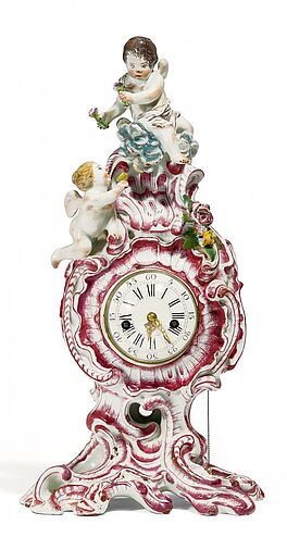 Rokoko Pendule mit Amorettenzier, 56232-25, Van Ham Kunstauktionen