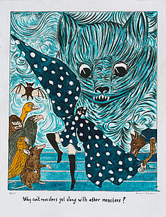 Marcel Dzama - Why cant monsters get along with other monsters, 77669-307, Van Ham Kunstauktionen