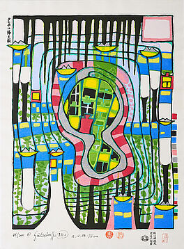 Friedensreich Hundertwasser - Pazifischer Regentropfen auf Tahiti, 73628-23, Van Ham Kunstauktionen