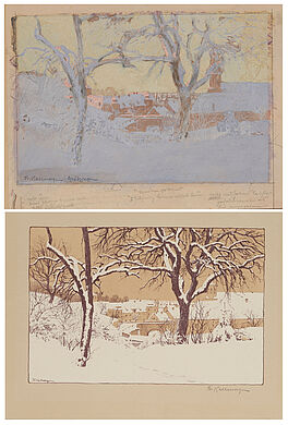 Friedrich Kallmorgen - Winter in Groetzingen, 69447-79, Van Ham Kunstauktionen