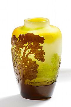 Emile Galle - Kleine Vase mit Seenlandschaft, 56952-6, Van Ham Kunstauktionen